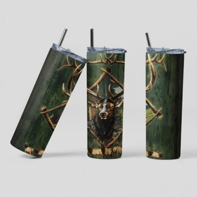 20 oz. Skinny Sublimation Tumblers- Hunting Group 1