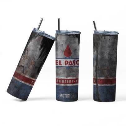 20 oz. Skinny Sublimation "Oil Can" Tumblers