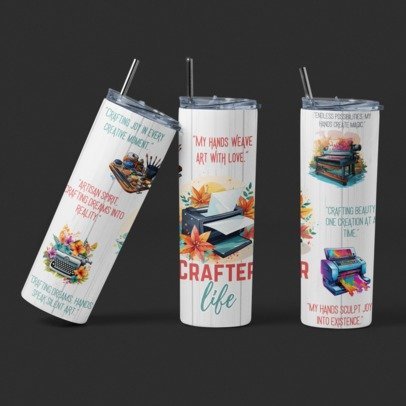 20 oz Skinny Sublimation Occupation Tumblers