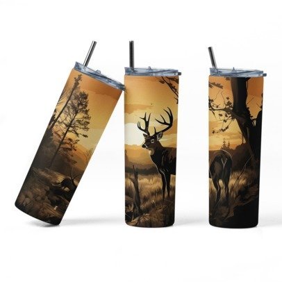 20 oz. Skinny Sublimation Tumblers- Hunting Group 1