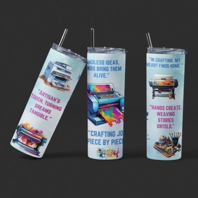 20 oz Skinny Sublimation Occupation Tumblers