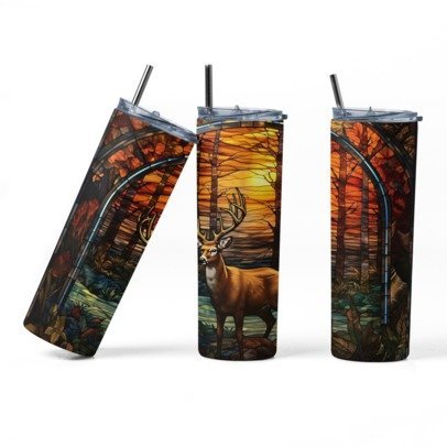 20 oz. Skinny Sublimation Tumblers- Hunting Group 1