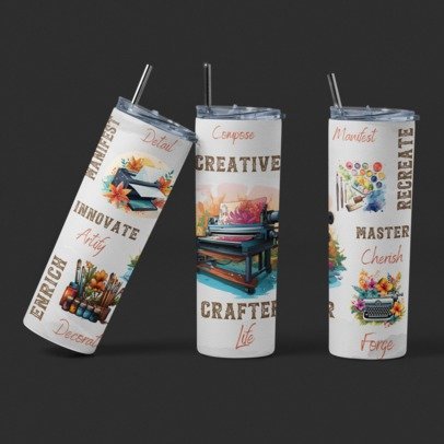 20 oz Skinny Sublimation Occupation Tumblers