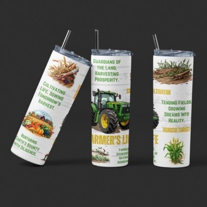 20 oz Skinny Sublimation Occupation Tumblers