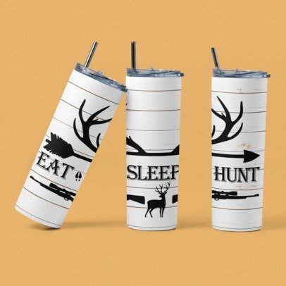 20 oz. Skinny Sublimation Tumblers- Hunting Group 1