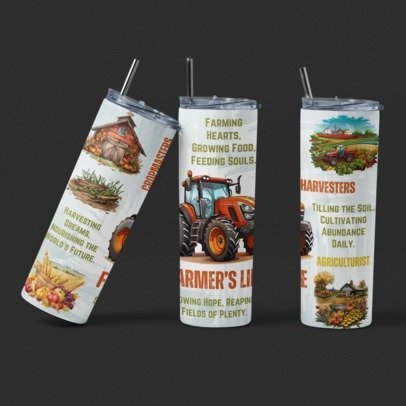 20 oz Skinny Sublimation Occupation Tumblers