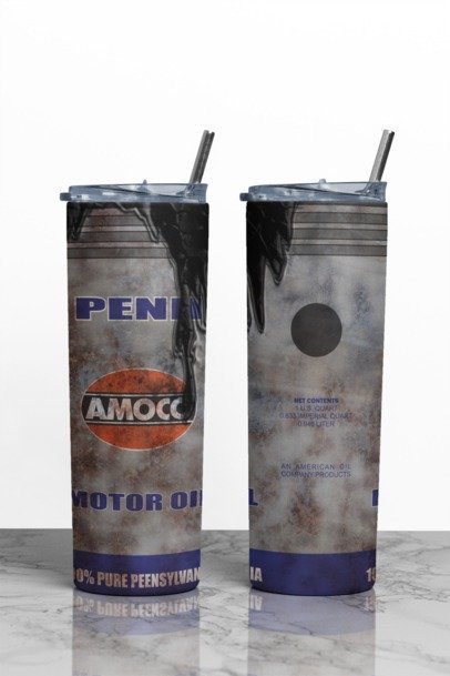 20 oz. Skinny Sublimation "Oil Can" Tumblers