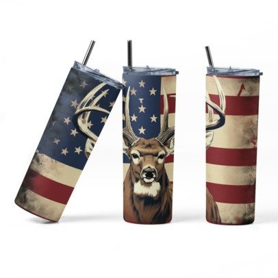 20 oz. Skinny Sublimation Tumblers- Hunting Group 1