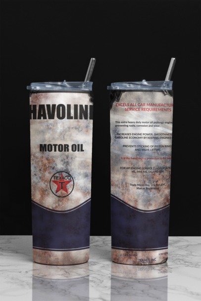 20 oz. Skinny Sublimation "Oil Can" Tumblers