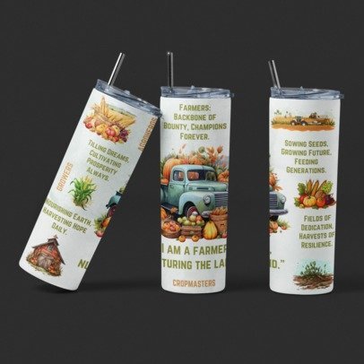 20 oz Skinny Sublimation Occupation Tumblers