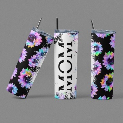 20 oz. Skinny Sublimation Tumblers- Patterns/Floral
