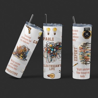 20 oz Skinny Sublimation Occupation Tumblers