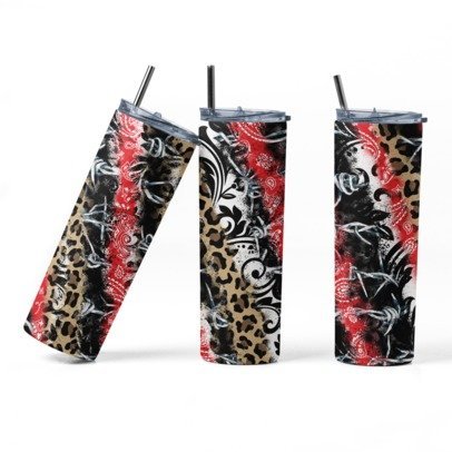 20 oz. Skinny Sublimated Tumblers- Animal Prints