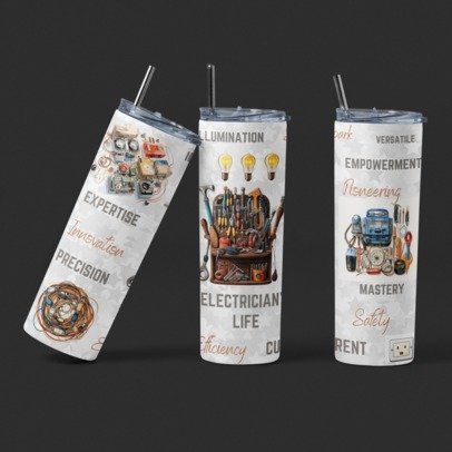 20 oz Skinny Sublimation Occupation Tumblers