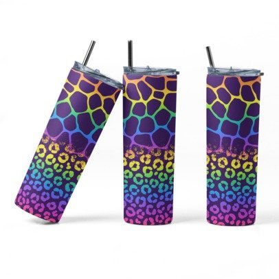 20 oz. Skinny Sublimated Tumblers- Animal Prints