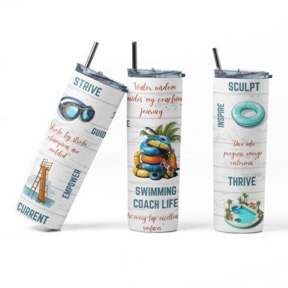 20 oz Skinny Sublimation Occupation Tumblers
