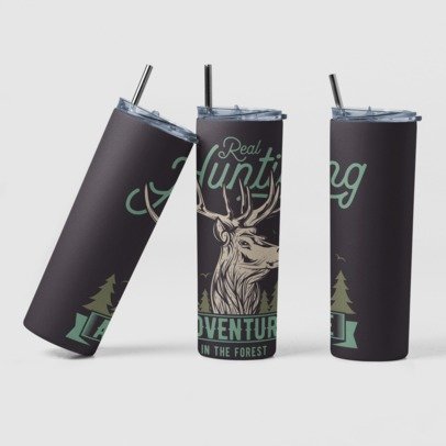 20 oz. Skinny Sublimation Tumblers- Hunting Group 1