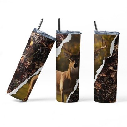 20 oz. Skinny Sublimation Tumblers- Hunting Group 1
