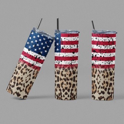 20 oz. Skinny Sublimated Tumblers- Animal Prints