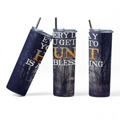 20 oz. Skinny Sublimation Tumblers- Hunting Group 1