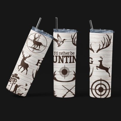 20 oz. Skinny Sublimation Tumblers- Hunting Group 1