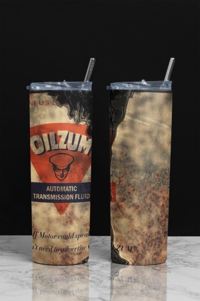 20 oz. Skinny Sublimation "Oil Can" Tumblers