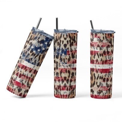 20 oz. Skinny Sublimated Tumblers- Animal Prints