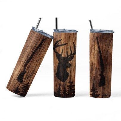 20 oz. Skinny Sublimation Tumblers- Hunting Group 1