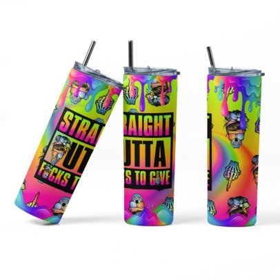 20 oz. Skinny Sublimation Tumblers- Sarcastic