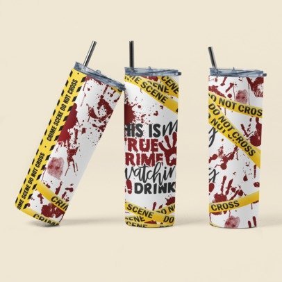20 oz. Skinny Sublimation Tumblers- Crime