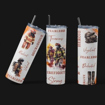 20 oz Skinny Sublimation Occupation Tumblers