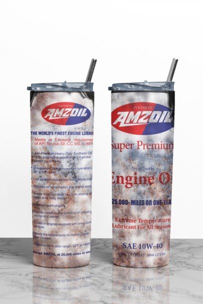 20 oz. Skinny Sublimation "Oil Can" Tumblers