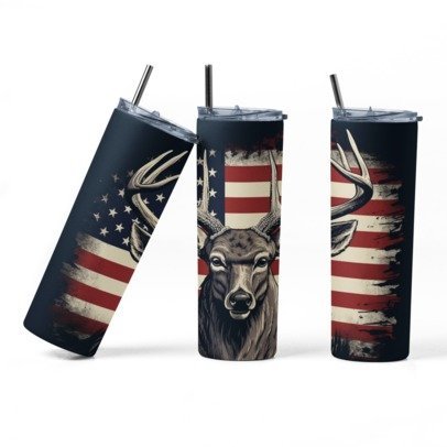 20 oz. Skinny Sublimation Tumblers- Hunting Group 1