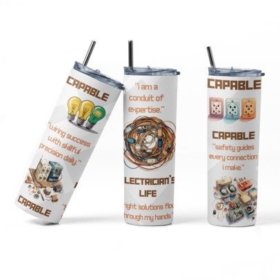 20 oz Skinny Sublimation Occupation Tumblers