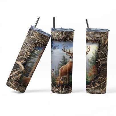 20 oz. Skinny Sublimation Tumblers- Hunting Group 1