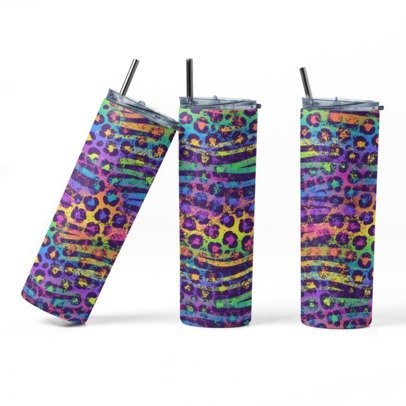 20 oz. Skinny Sublimated Tumblers- Animal Prints