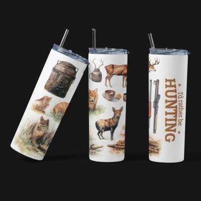 20 oz. Skinny Sublimation Tumblers- Hunting Group 1
