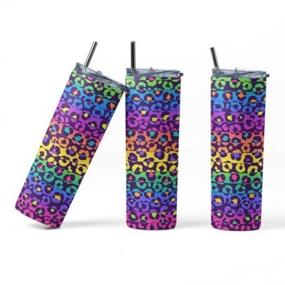 20 oz. Skinny Sublimated Tumblers- Animal Prints