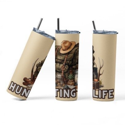 20 oz. Skinny Sublimation Tumblers- Hunting Group 1