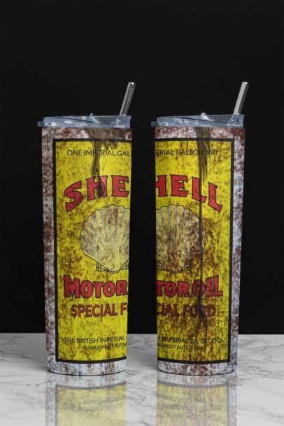 20 oz. Skinny Sublimation "Oil Can" Tumblers