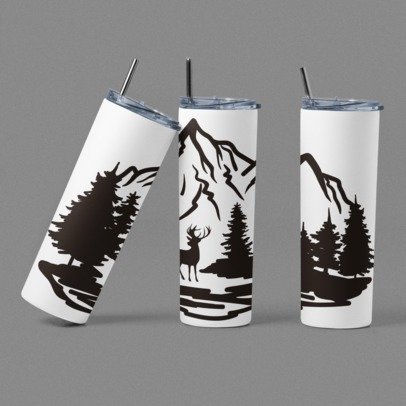 20 oz. Skinny Sublimation Tumblers- Hunting Group 1