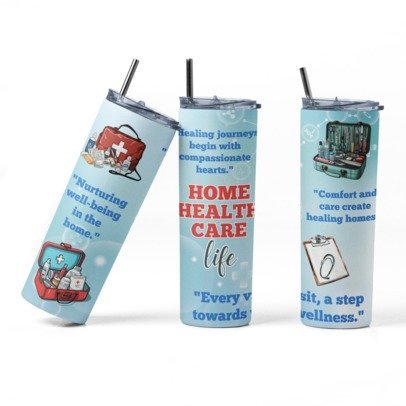 20 oz Skinny Sublimation Occupation Tumblers