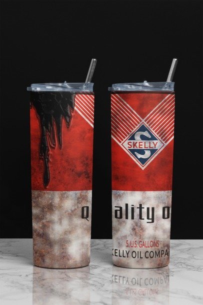 20 oz. Skinny Sublimation "Oil Can" Tumblers