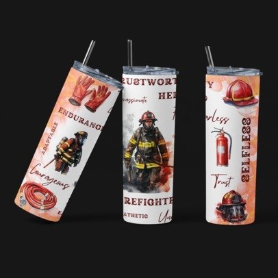 20 oz Skinny Sublimation Occupation Tumblers