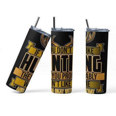 20 oz. Skinny Sublimation Tumblers- Hunting Group 1
