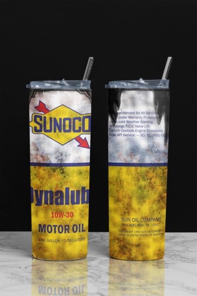 20 oz. Skinny Sublimation "Oil Can" Tumblers