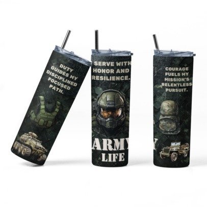 20 oz Skinny Sublimation Occupation Tumblers
