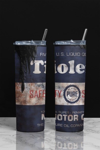 20 oz. Skinny Sublimation "Oil Can" Tumblers