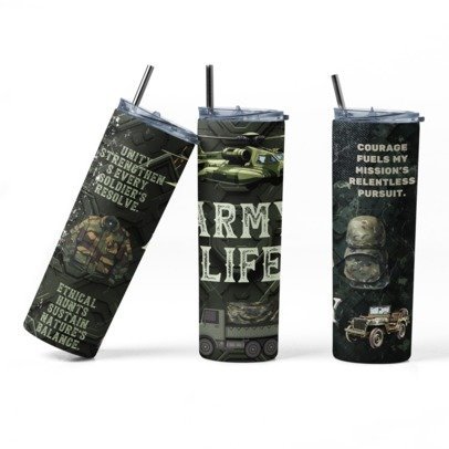 20 oz Skinny Sublimation Occupation Tumblers
