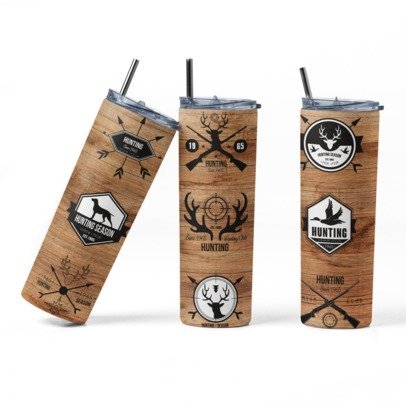 20 oz. Skinny Sublimation Tumblers- Hunting Group 1